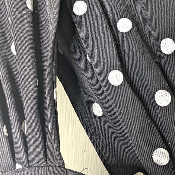 Vintage Black & White Polkadot Structured Dress size 8 - Picture 6 of 10